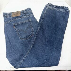 Vintage 90s‎ Levis 505 Orange Tab Jeans Mens 42x30 Dark Wash Regular Straight